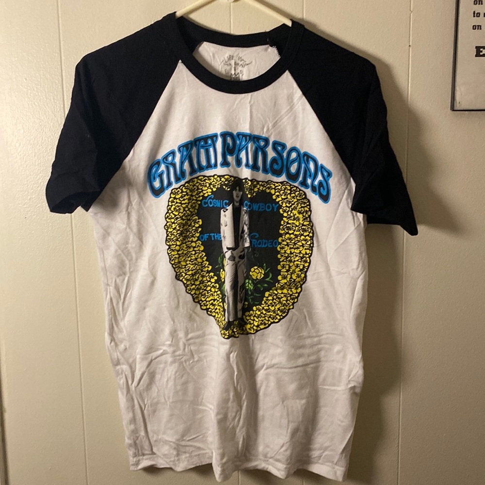 Gram Parsons womens fitted Baseball tee M